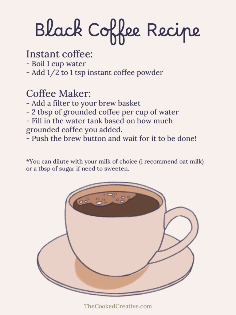 Black coffee recipe