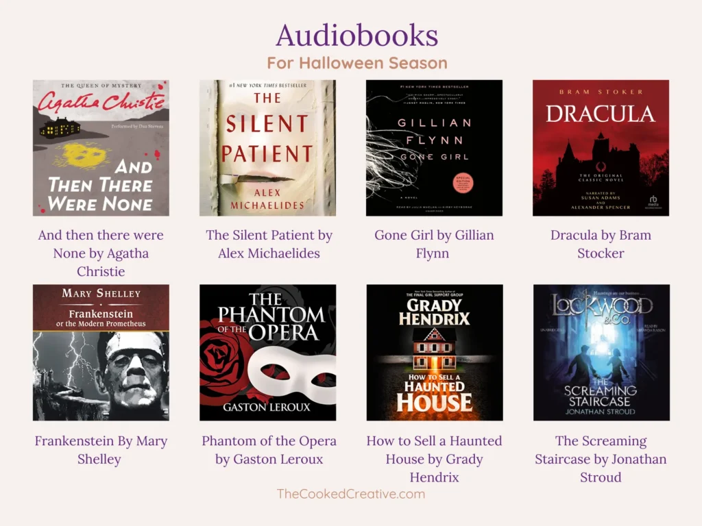 A list of 8 halloween audiobooks