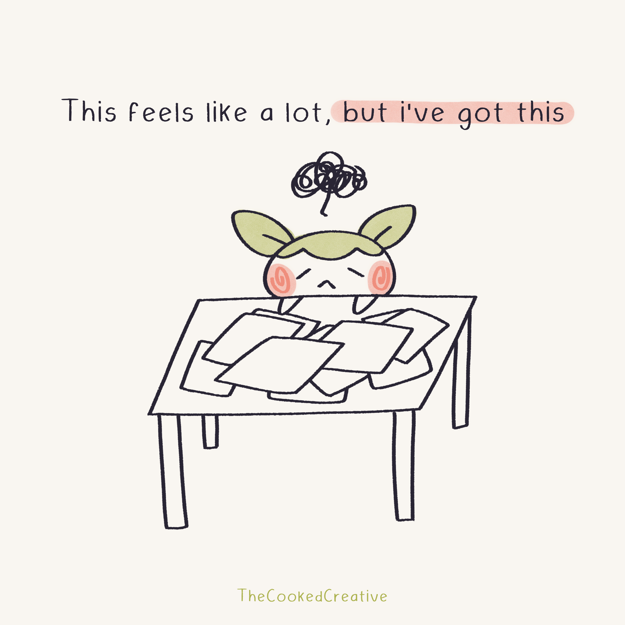 An overwhelmed character surrounded by tasks, illustrating the challenge of achieving work-life balance in a demanding digital age.